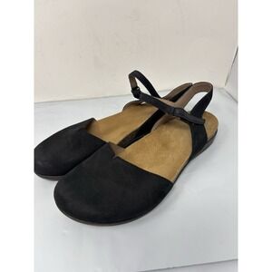 DANSKO ROWAN Black Suede Leather Closed Toe Slingback Sandals ~ EUC ~Sz 39/8.5-9